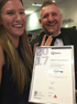 Andy Hutchings (Croft Building and Conservation Ltd) and Lauren Mintoff (Brownhill Hayward Brown) who collected the RICS Certificate on behalf of WMHBT